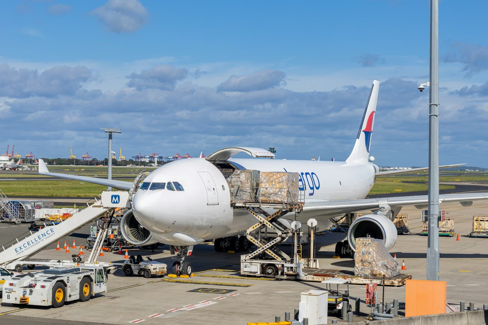 Air freight batch delivery workflow for Central Asia